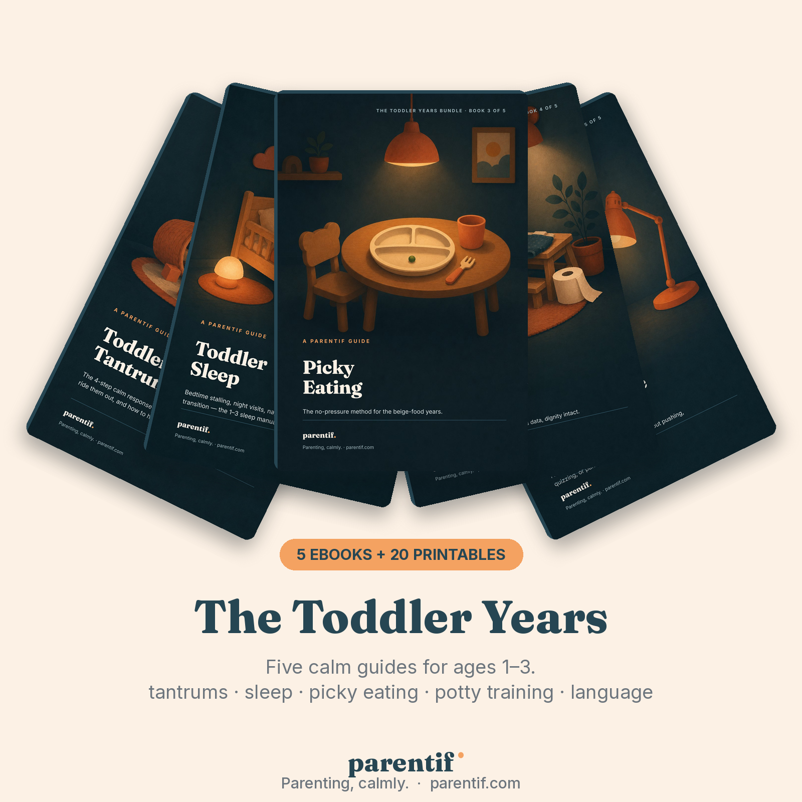 The Toddler Years bundle — 5 calm guides for ages 1–3