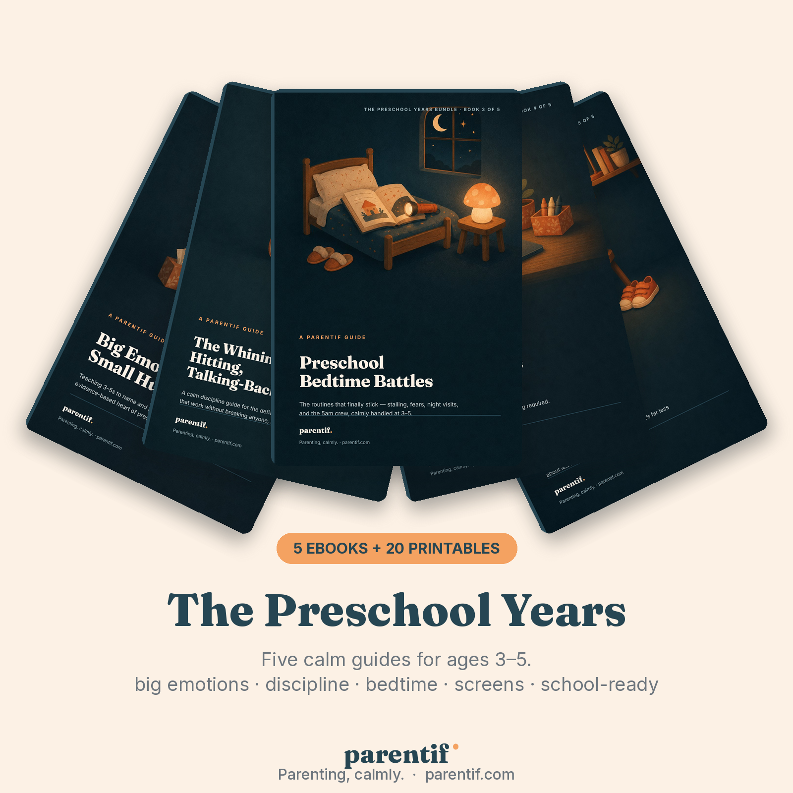 The Preschool Years bundle — 5 calm guides for ages 3–5