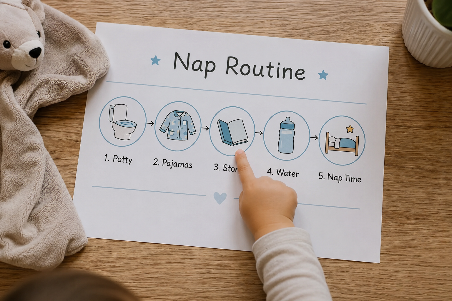 Printable toddler nap time routine chart example
