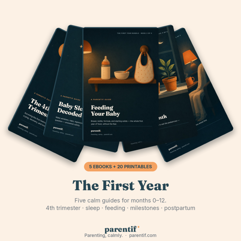 The First Year bundle: 5 calm guides for months 0–12