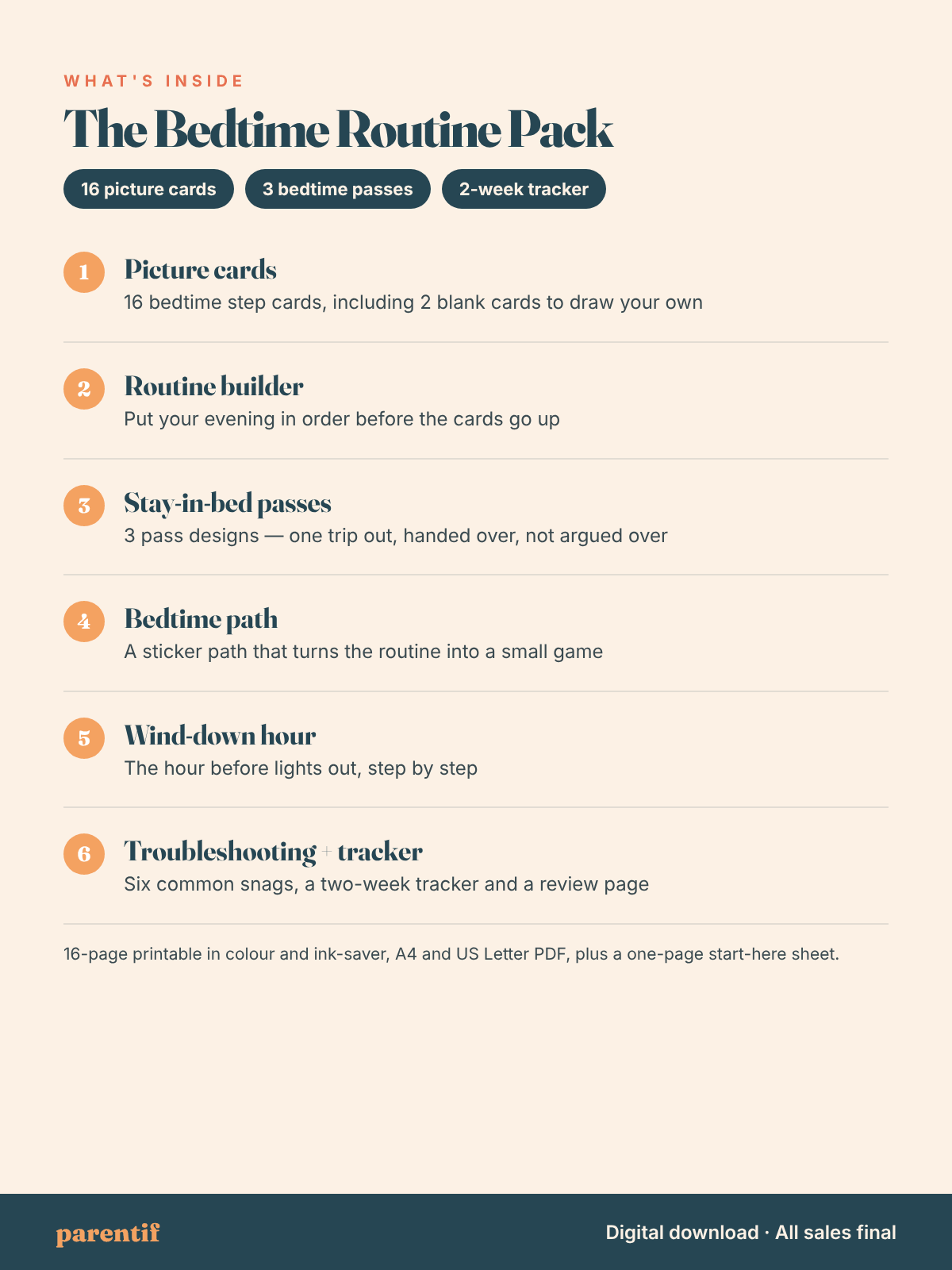 The Bedtime Routine Pack — inside page 2