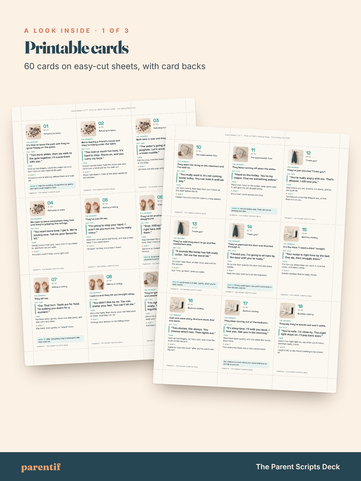 The Parent Scripts Deck — inside page 3