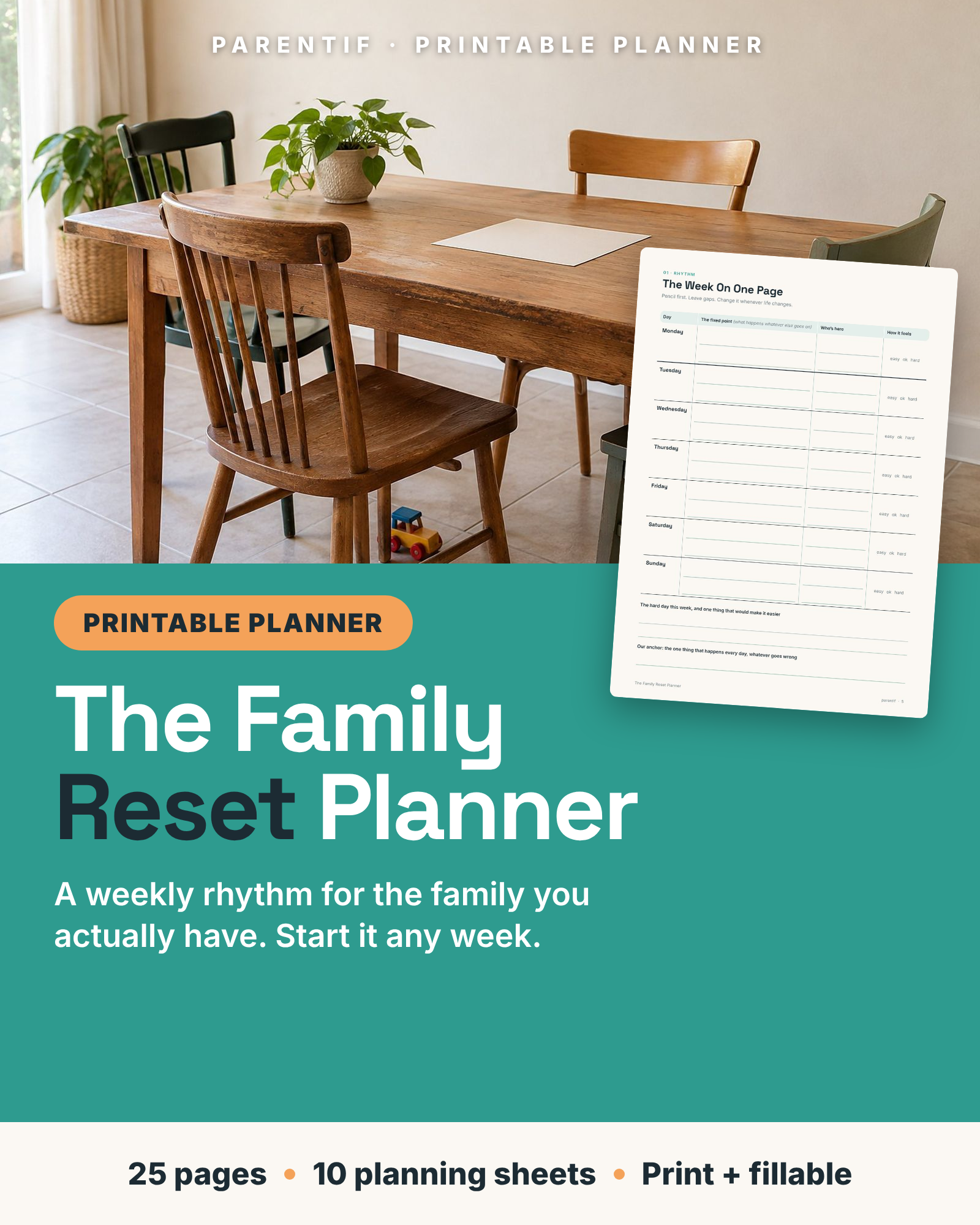 The Family Reset Planner — cover