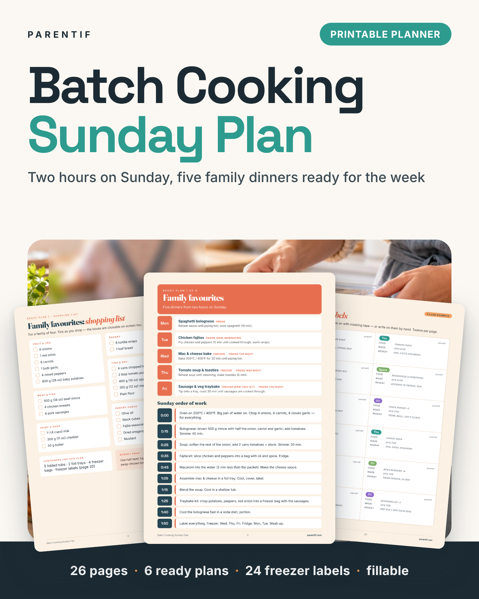 Batch Cooking Sunday Plan — cover