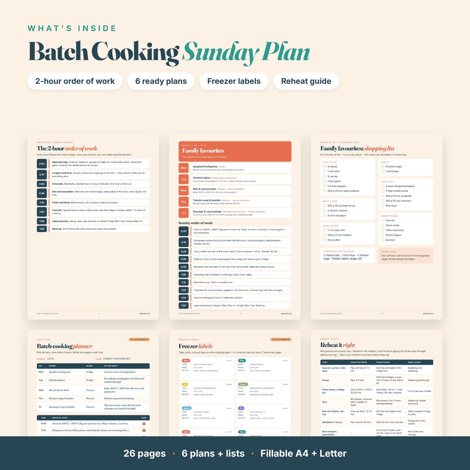 Batch Cooking Sunday Plan — image 2
