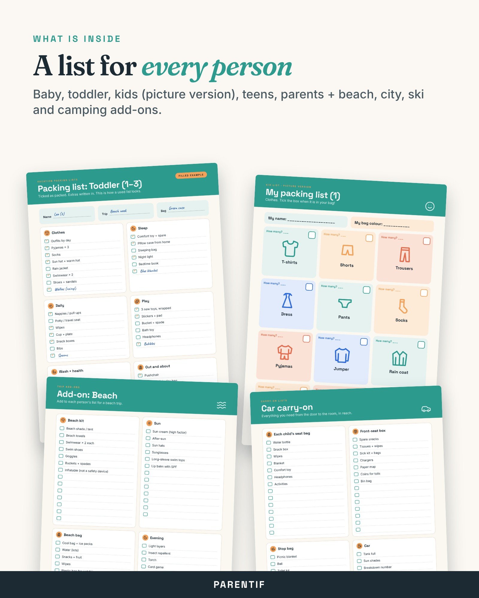 Vacation Packing Lists — image 3