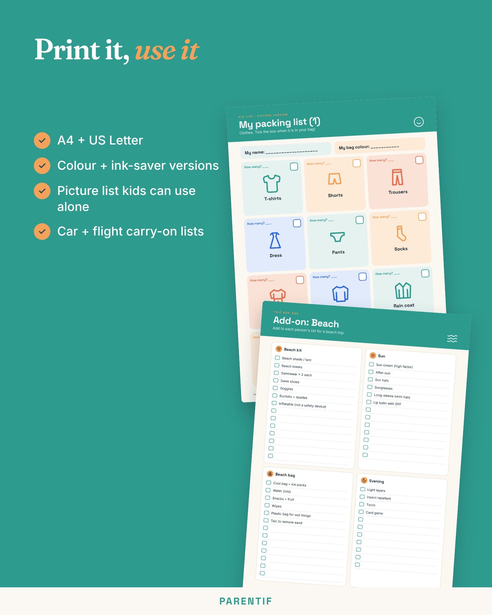 Vacation Packing Lists — image 4