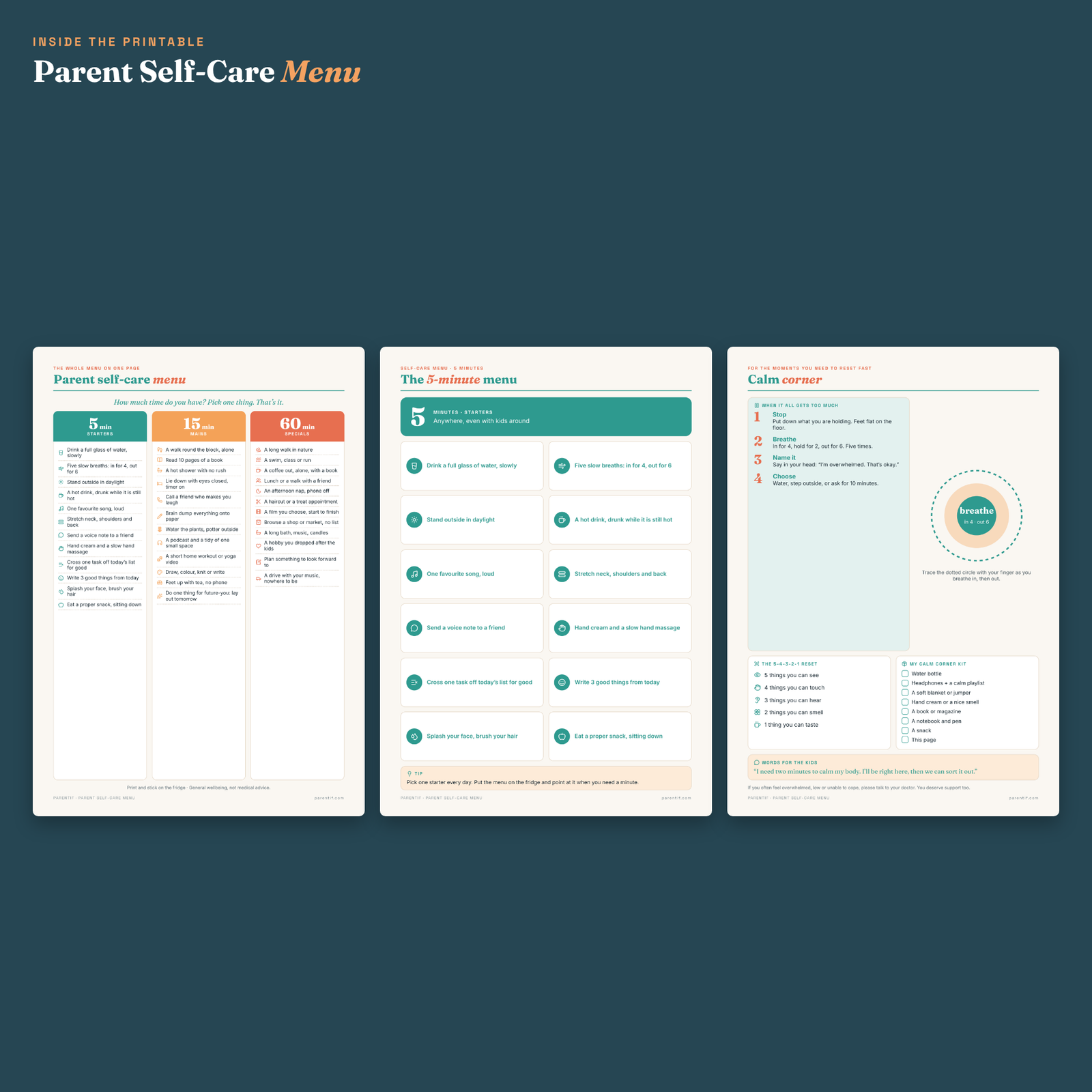 Parent Self-Care Menu — image 2