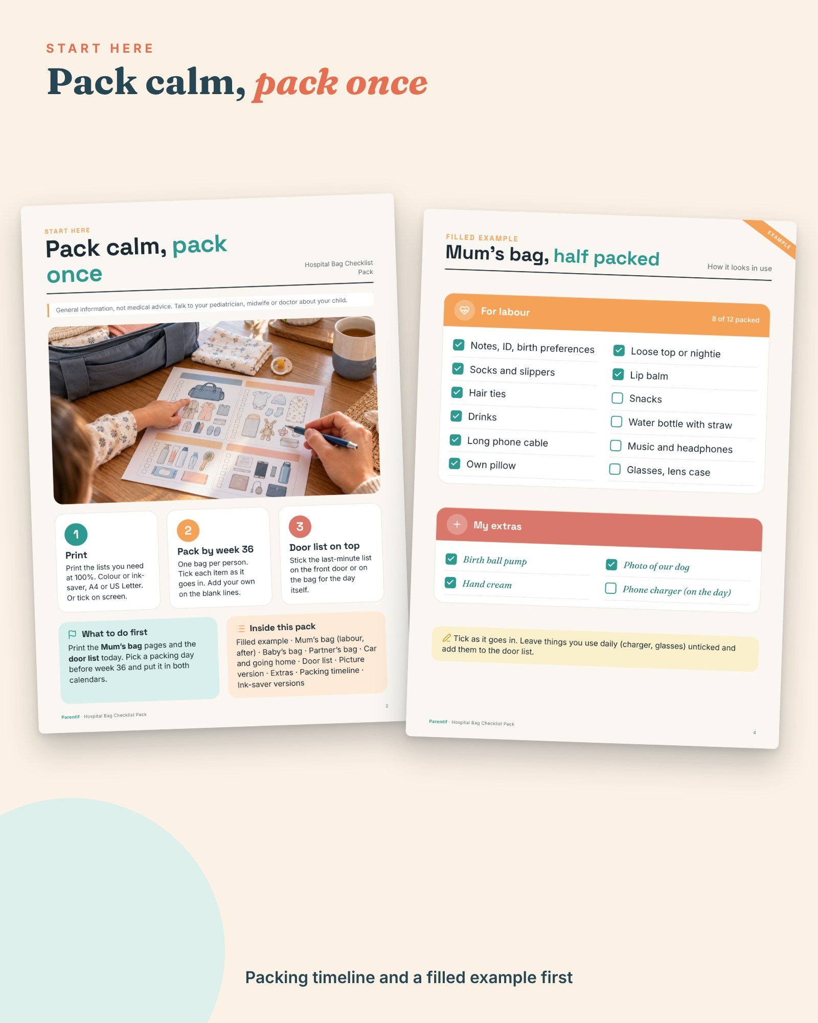 Hospital Bag Checklist Pack — image 3