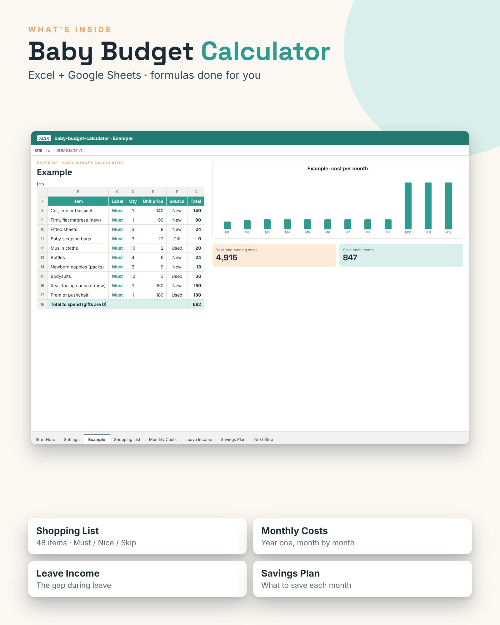 Baby Budget Calculator — image 2